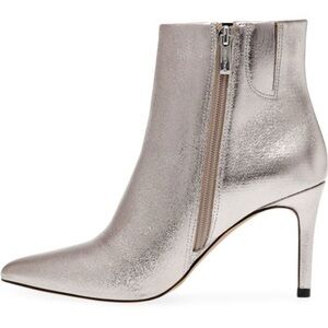 Silver Metallic Bootie by Steven (Steve Madden) Brand New